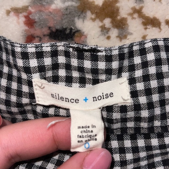 Silence and Noise Black and White Plaid Checkered Pants - Picture 3 of 3